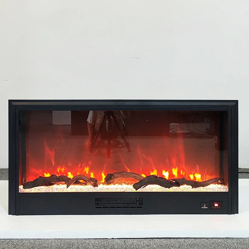 

1200MM 42"50"60"74"88"100"Smart Wholesale Wall Mount Recessed Home Crystal Wood Electric Fireplace Heater with APP Control