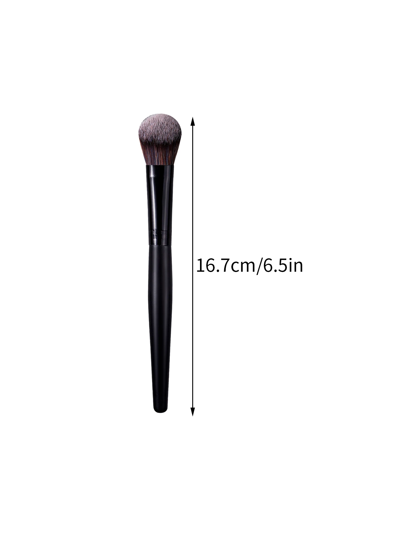1 piece soft portable wooden handle loose powder blush setting brush, multi-functional facial makeup brush, beauty tool