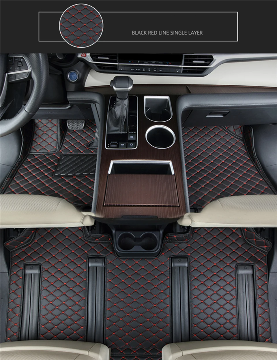 Autofußmatten für Toyota Sienna 2018~2022, Dropshipping-Zentrum, Auto-Innenraumzubehör, Lederteppiche, Fußmatten – Detail 4