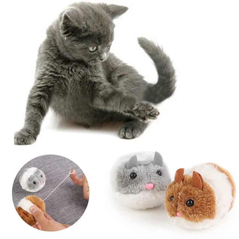 New Fashion Toy Bite Toy Cute Plush Fur 1PC New Pet Small Interactive Sports Mouse Mouse Funny Cat Toy