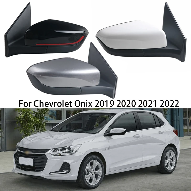 Conjunto de espejo retrovisor lateral de coche para Chevrolet Onix 2019, 2020, 2021, 2022, montaje de lente de vidrio, accesorios de ajuste