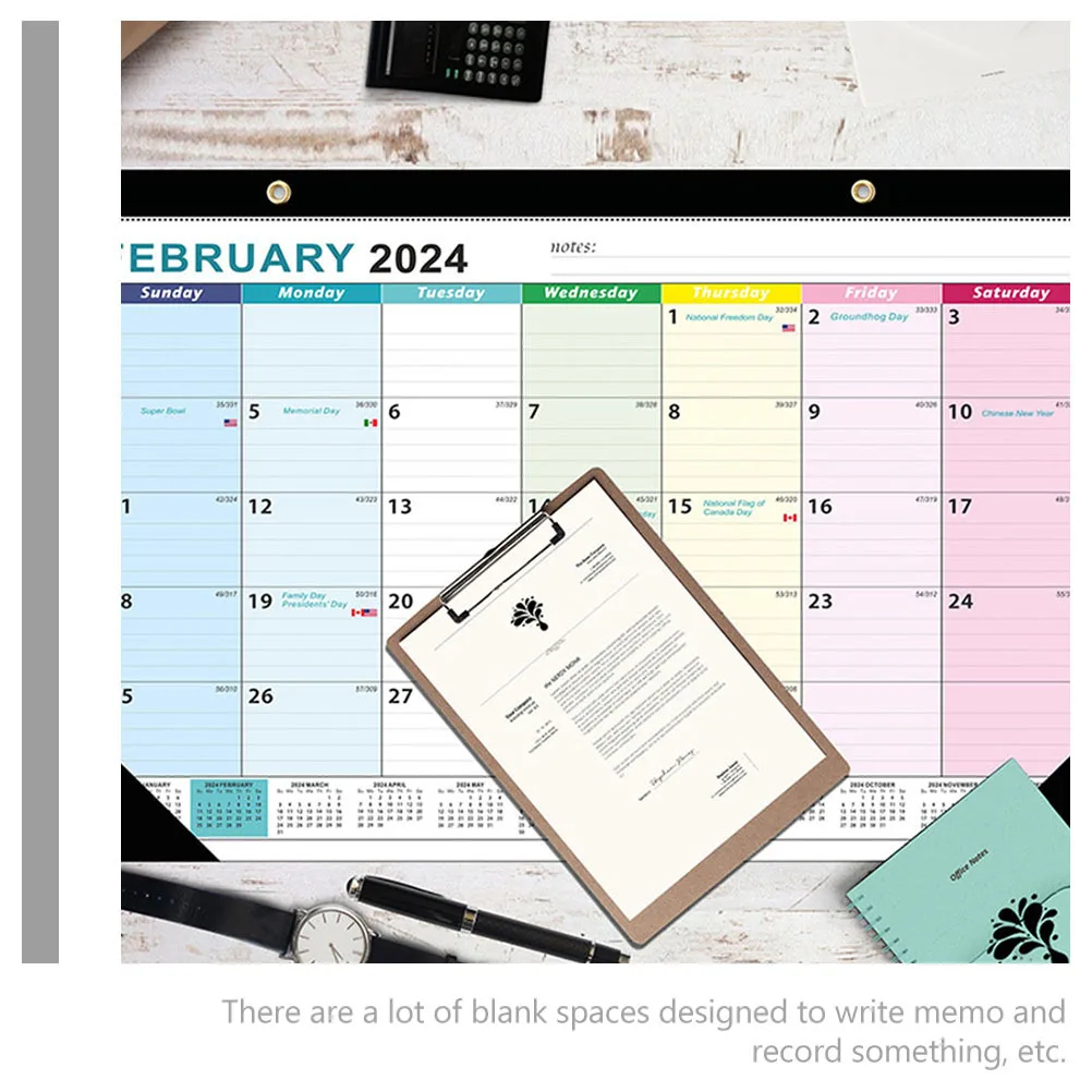 

Yearly Wall Hanging Calendar 2024 Creative Yearly Planner Daily Schedule Calendar for Home Office Dorm Memo Wall Planner