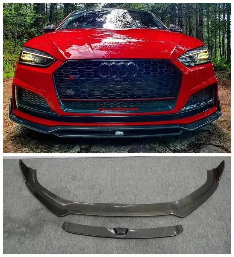 

Fits For Audi A5 S5 2017-2022 High Quality Carbon Fiber Front Bumper Lip Rear Diffuser Trunk Spoiler Side Skirt Cover Body Kit