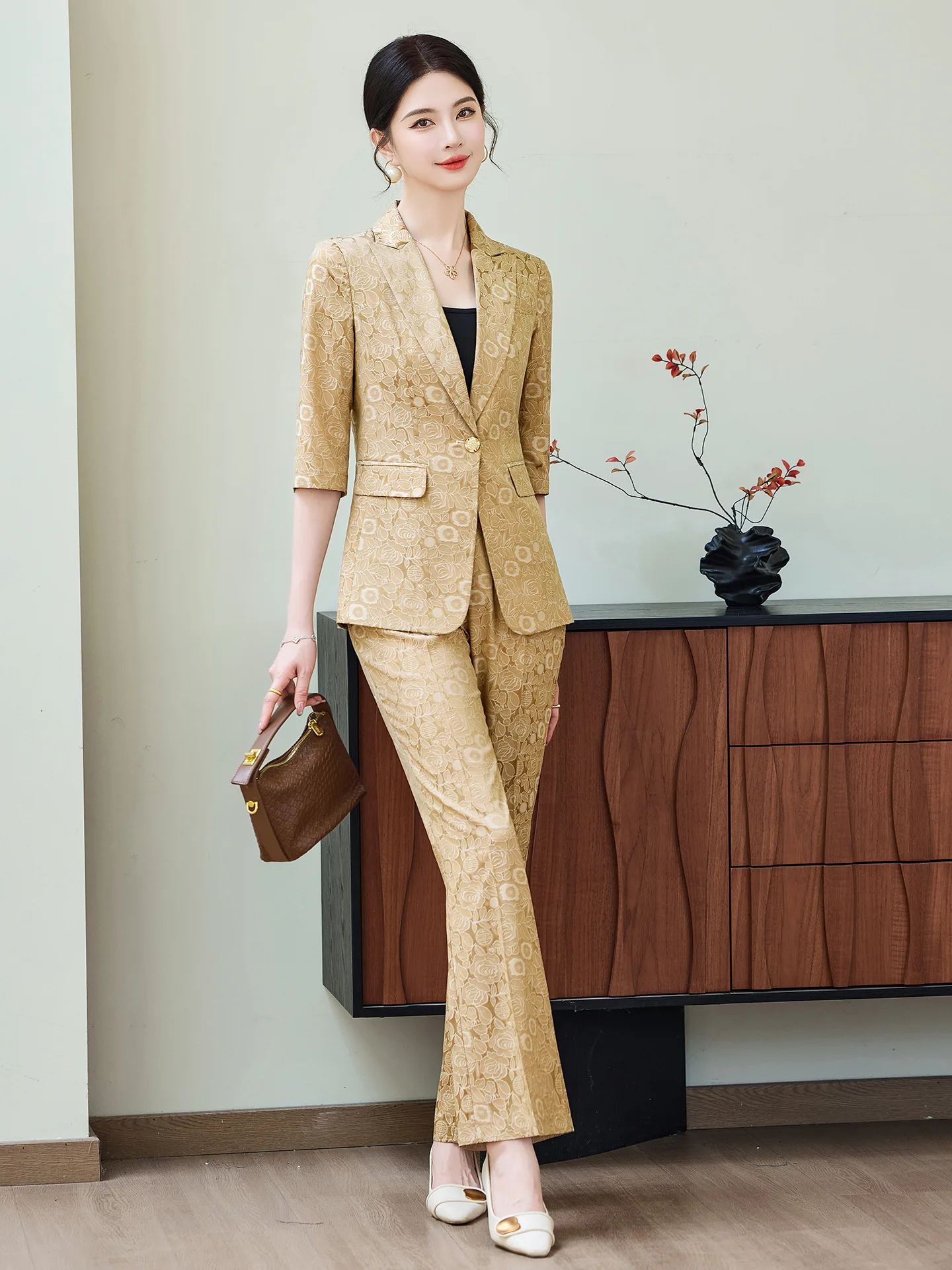 Mode Abrikoos Half Mouw Profes - Women Formal Wear With Blazer recensie en prijs