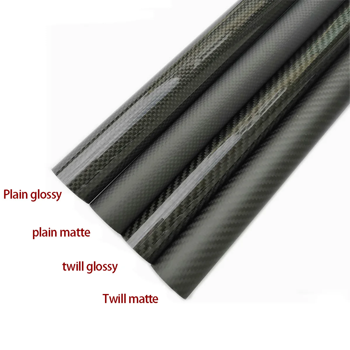 3K Carbon Fiber Tube Length= 500mm lD=24/25/26/27/28/30/32/33/35mm For RC Model Aircraft Drone Accessories OD=30-37mm