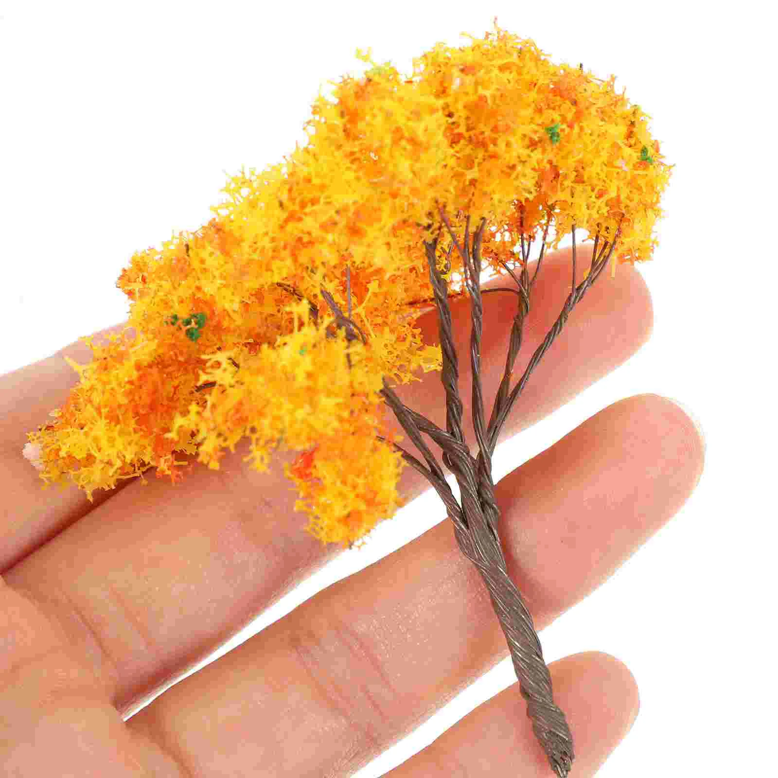 10 Pcs Mini Tree Set Miniature Trees for Crafts Fake Scenery Layout Model Miniatures House Plants Artificial Decorations