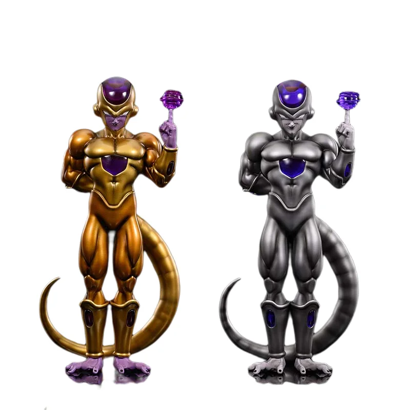 30Cm Gk Dragon Ball Z Anime Action Figure Silver Gold Frieza Limited Edition Doll Model Ornament Garage Kit Collection Toys Gift