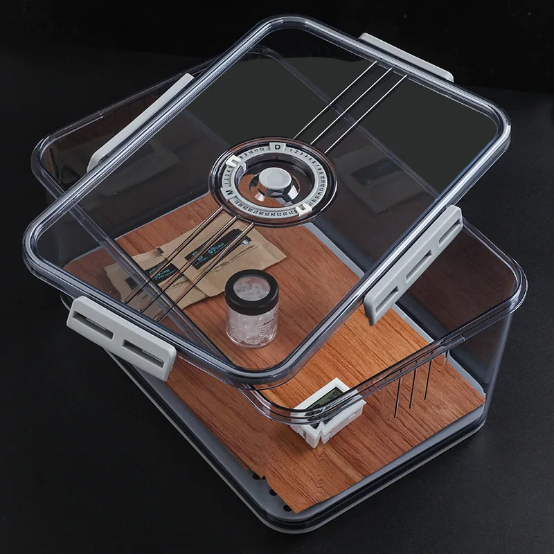 

Большой прозрачный сигарный хьюмидор — герметичный и герметичный футляр для хранения нескольких сигар