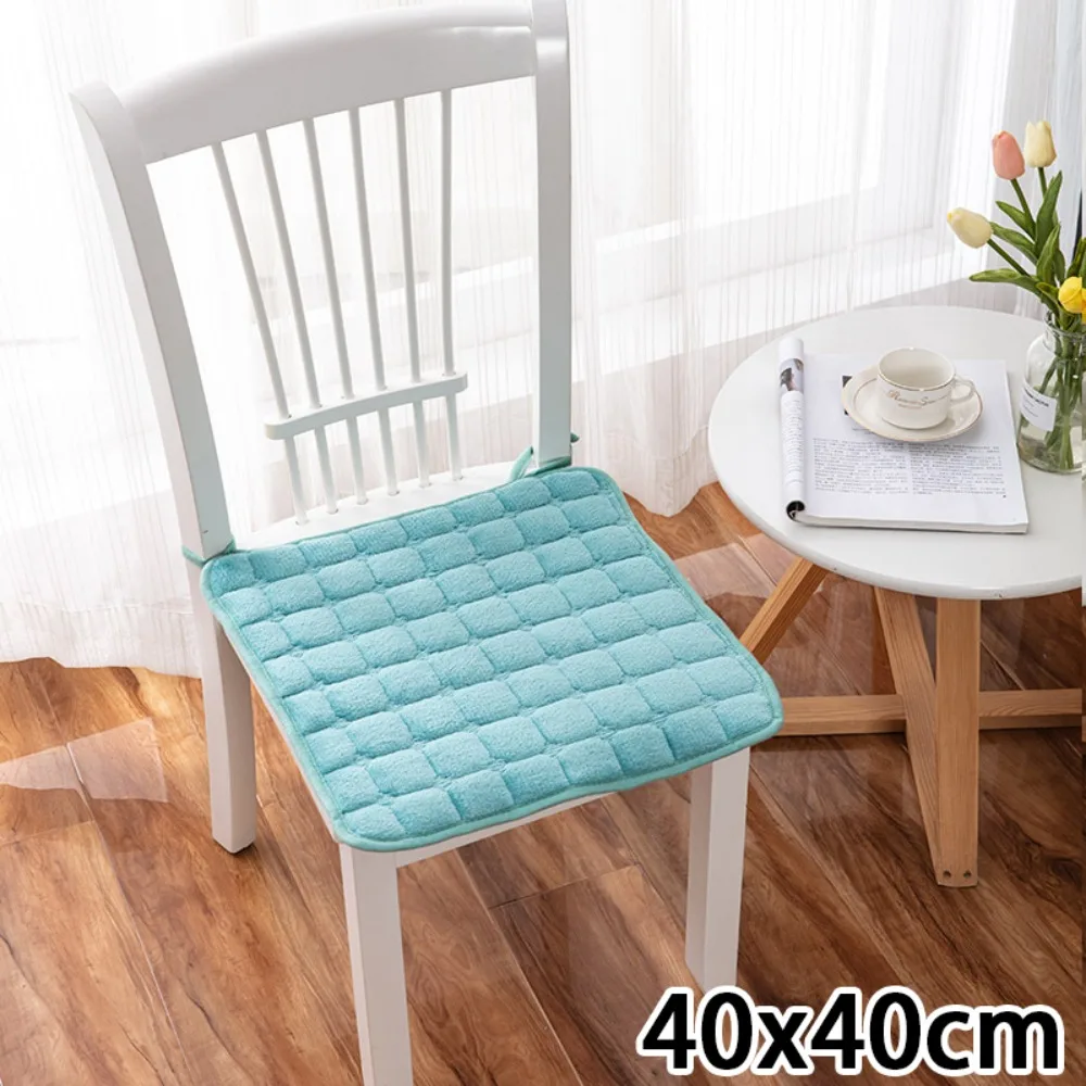 Soft 45x45cm Seat Cushion Plus Velvet Flannel Student Chair Pad Square Warm Car Seat Pad Office Home Decor