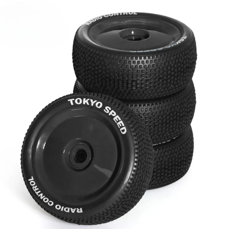 RC 자동차 4개 110mm 1/8 RC 오프로드 버기 휠 타이어 (ARRMA 타이푼 탈리온 트랙사스 레드캣 팀 로시 교쇼 HPI HSP VRX 용)