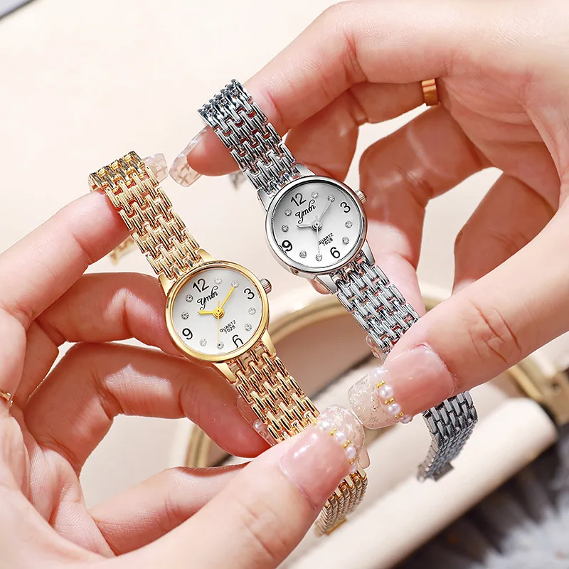 Fashion Women Brand Watch Luxury Gold Simplicity Digital Design Ladies Steel Strap Quartz Watchwrist Montre Femme Reloj Mujer