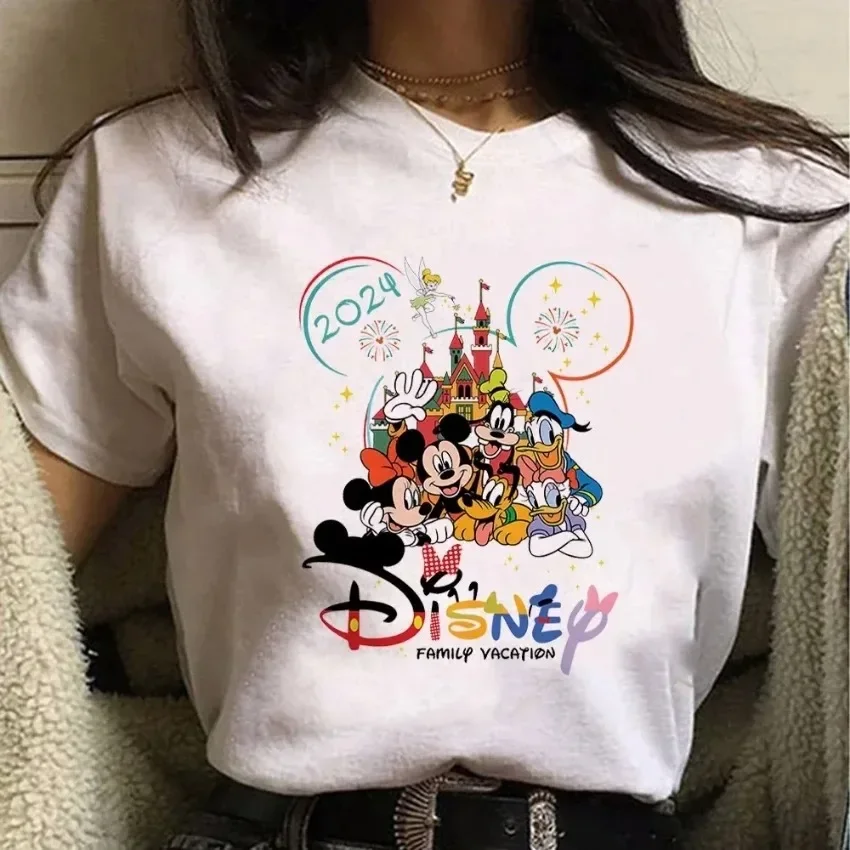 Disney Trip 2024 Family Matching Shirts Funny Mickey Minnie Tshirts Look Dad Mom Kids Tees Top First Disneyland Vacation Outfits