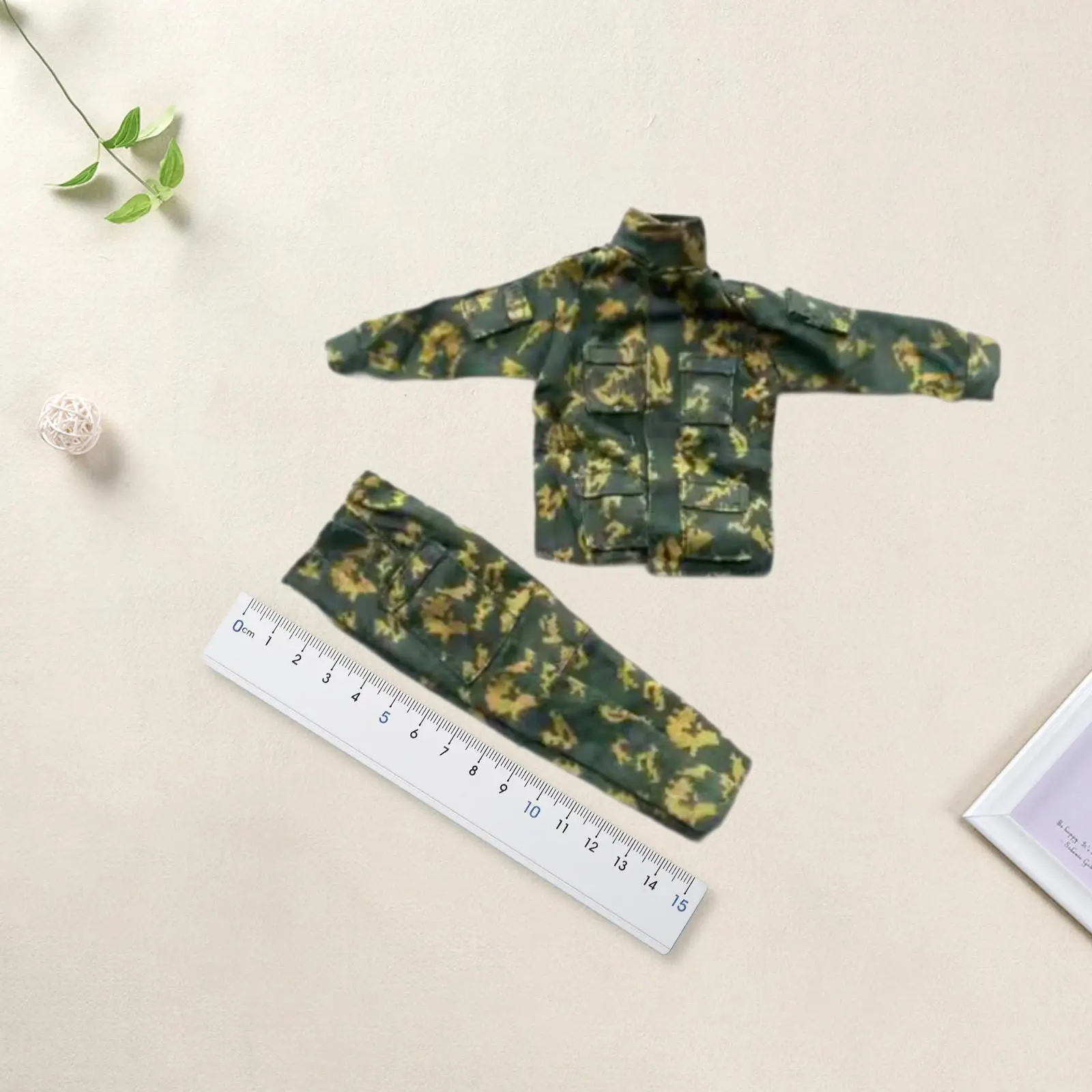 2 pezzi 1/6 uniforme maschile set completo di abbigliamento in miniatura per corpo di figure da 12 pollici