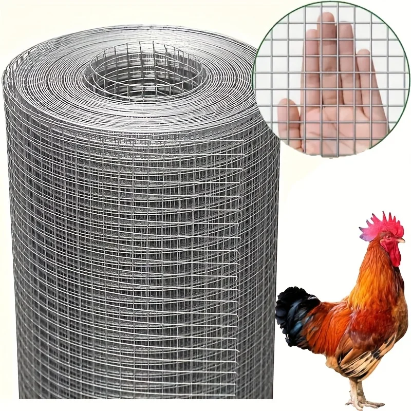 1 Galvanized Garden Poultry Protective Net, Flower and Bird Barrier, Poultry Protective Fence, Durable Mesh Design