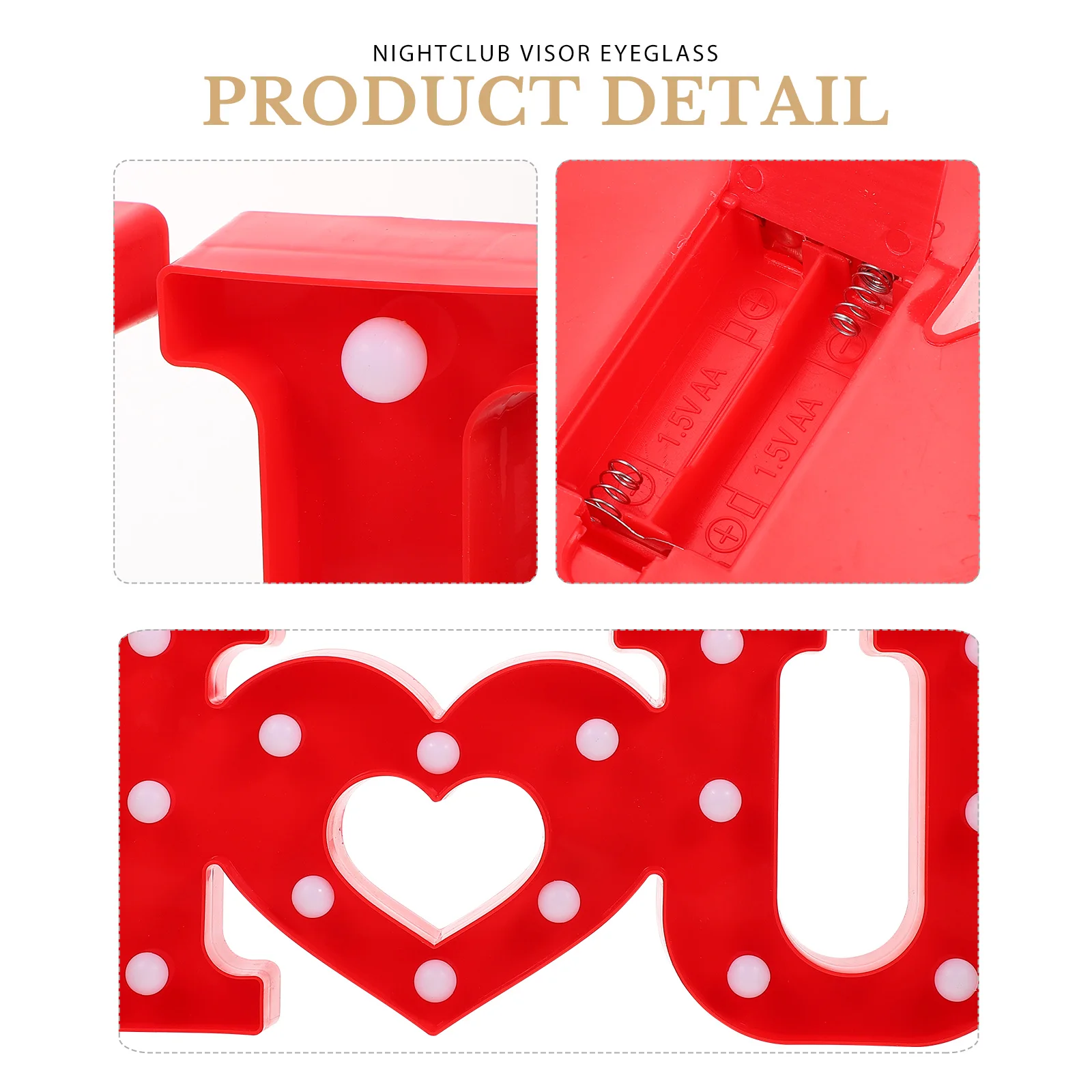 

Romantic Letter Design Lights Creative LED Valentine's Day Night Decorative Party Lights Romantic Atmosphere Decor