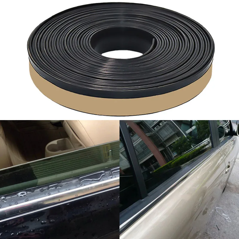 Car Outer Window Seal Strip Waterproof Rubber Weather Edge for Front Rear Noise Insulation Anti-Dust Auto Interior Accessories