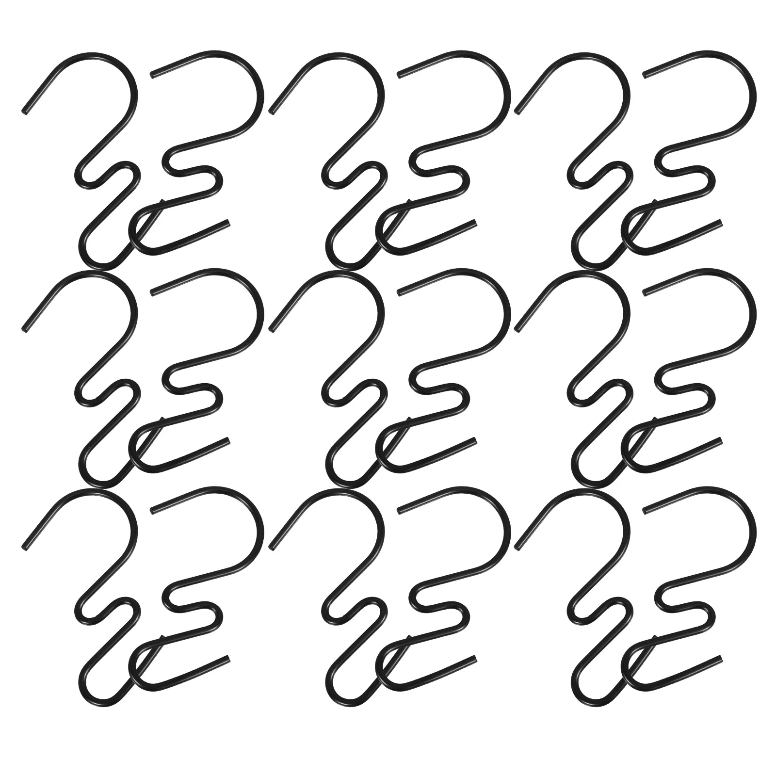 

20pcs Hooks Heavy Duty Black Iron for Pants Clothes Hangers Skirts Multifunctional Versatile Usage