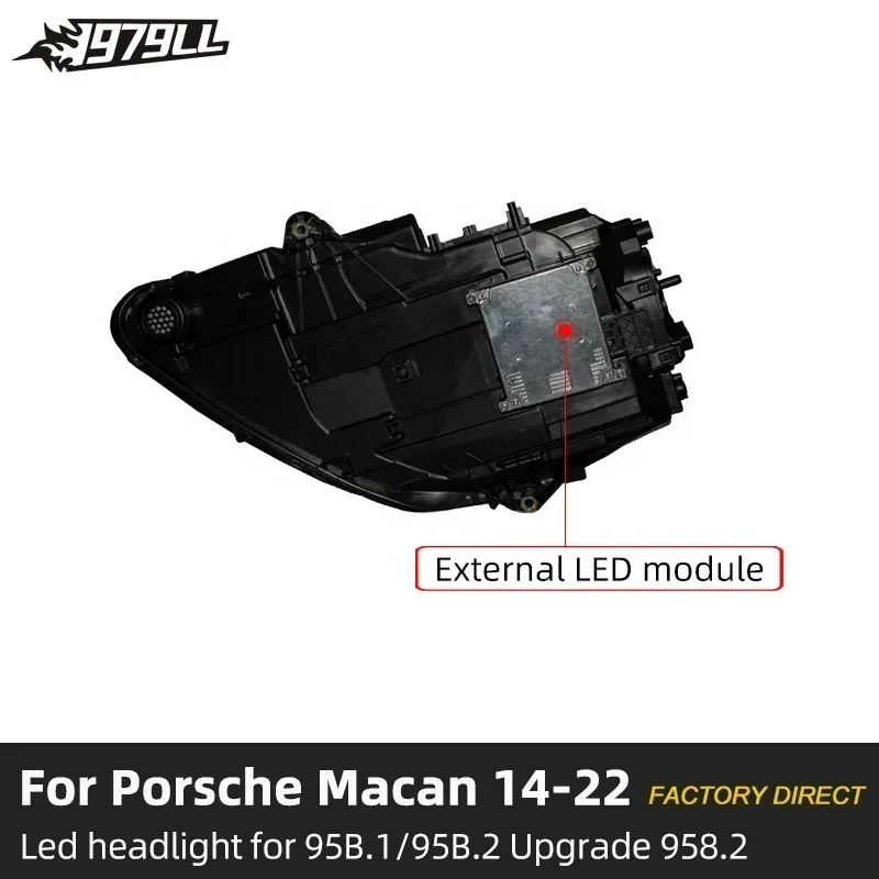 

2025 Hot Sell [1979LL]Plug and play Matrix style laser led macan headlights For Porsche Macan 2014 2016 2022 headlight