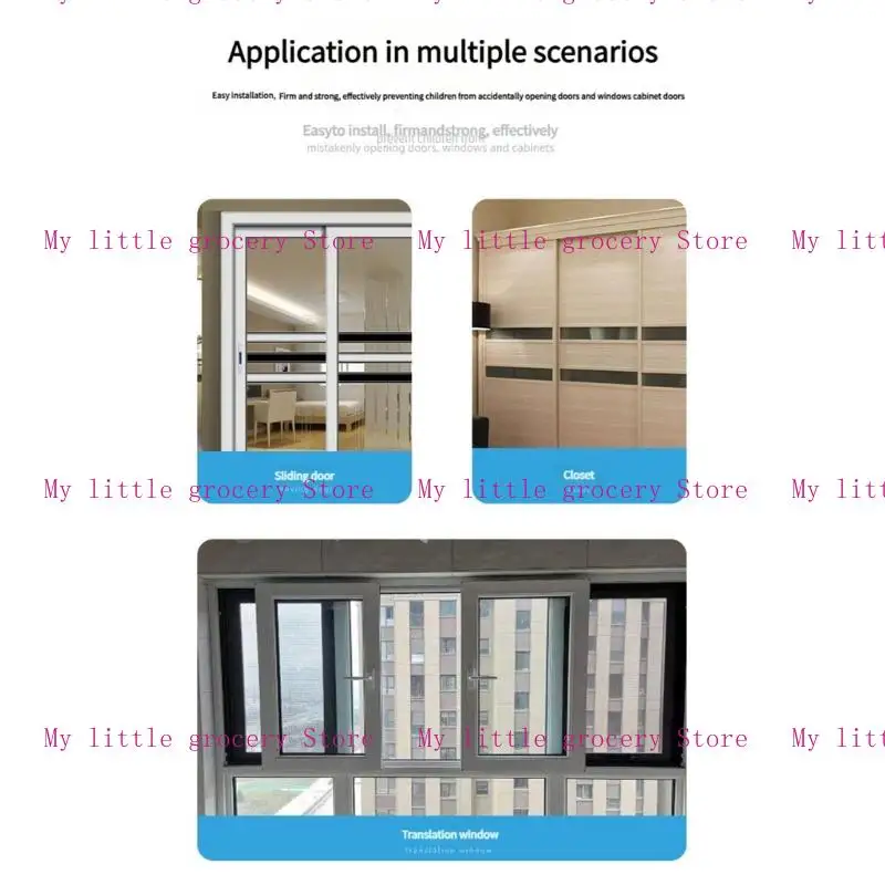 D5BD Clear Adjustable Window Limiter Prevent Open Butterfly Lock Easy to Install