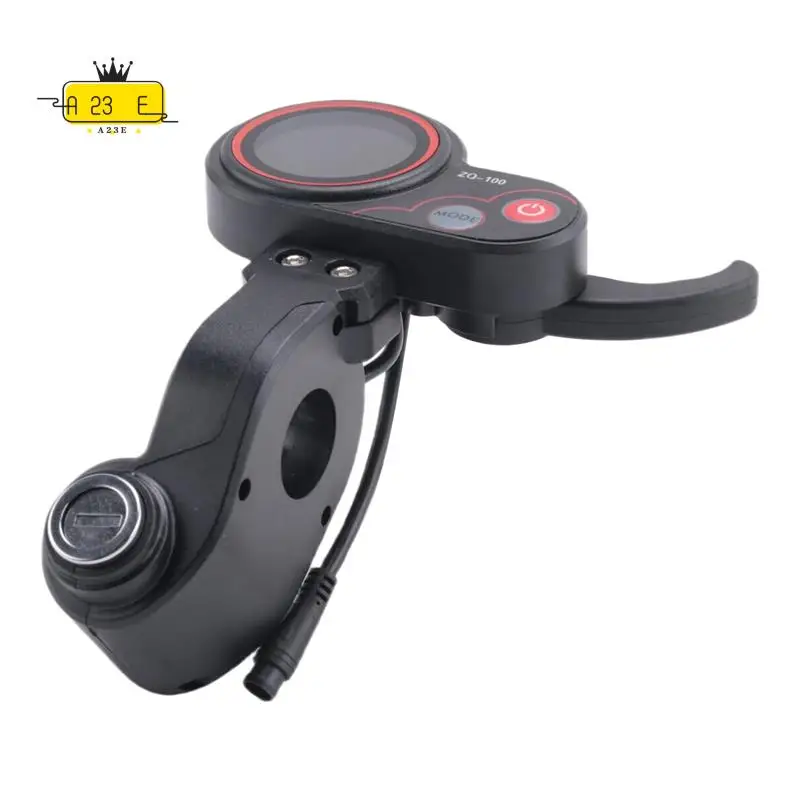 A23E-ZQ-100 Mileage Meter With Key Speed Adjustable Electric Scooter Meter 6 Pin Display For Electric Scooter Dashboard