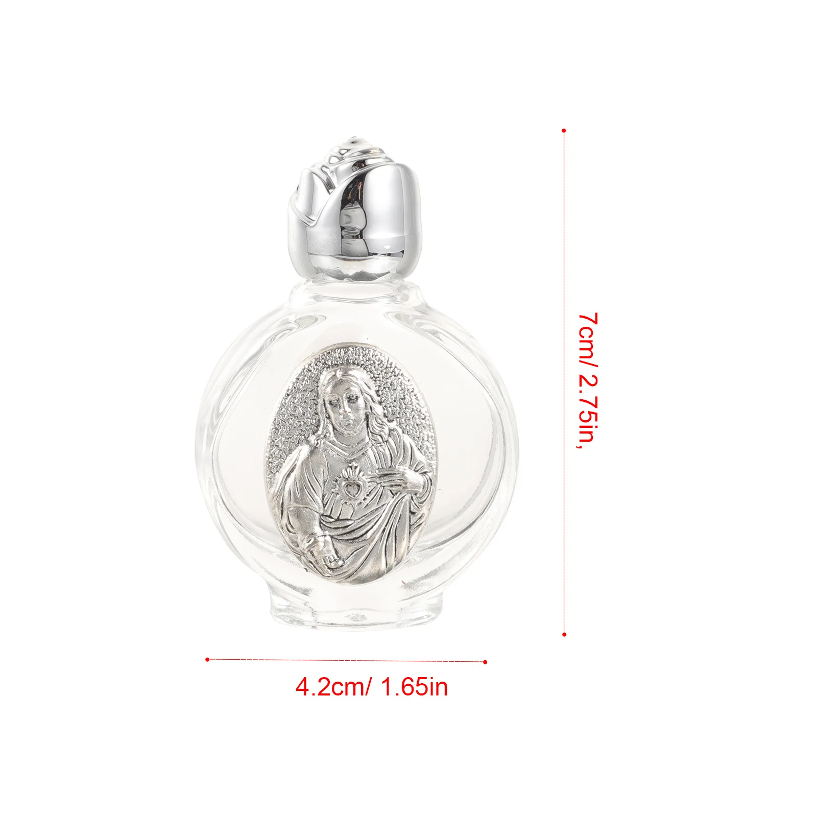 2Pcs Mini Glass Holy Water Container Leakproof Secure Cover Tiny Bottle for Church Ceremony Wedding Keepsake Holy Water Flask