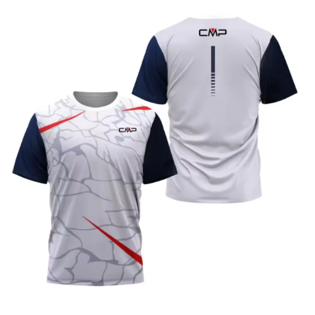 2024 Summer Men's Quick Drying T-Shirt High Quality Hiking Tennis Badminton Sports T Shirt Fashion Male Cmp Short Sleeve Clothes