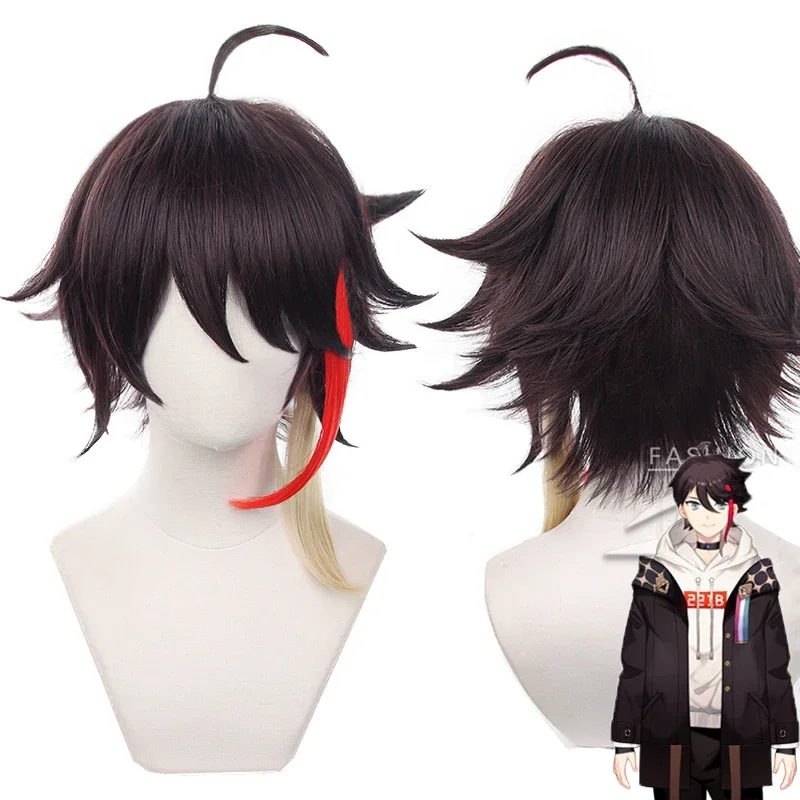 VTuber Saegusa Akina Cosplay Wig Hololive Youtuber 40cm Short Heat Resistant Wigs Halloween Party Wig