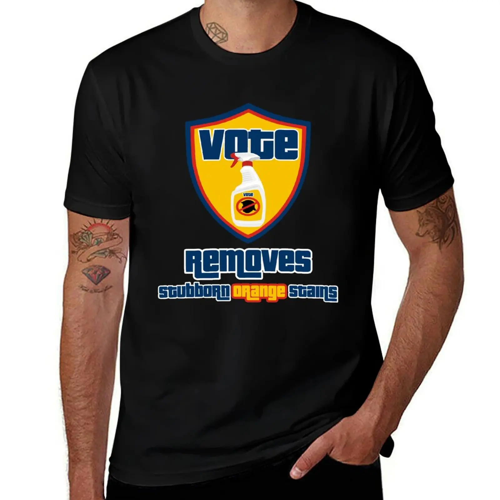 Vote Removes Stubborn Orange Stains T-Shirt T-shirt léger grande taille