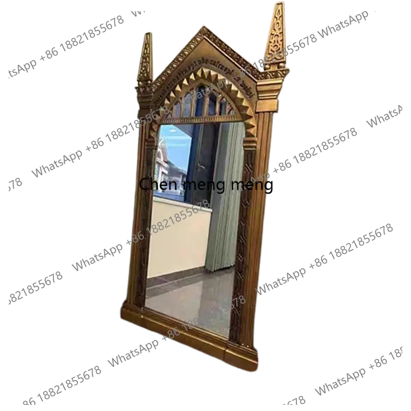 

Gold Frame Designer Mirrors Luxury Nordic Oversize House Floor Art Mirrors Bedroom Full Body Espejos