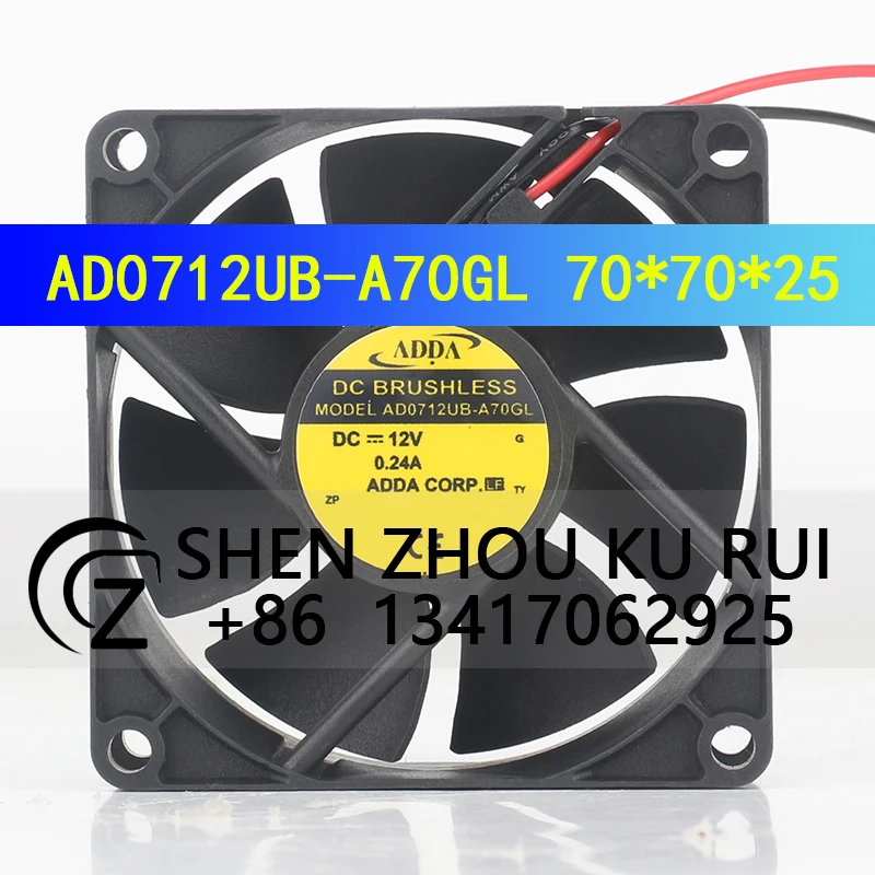

ADDA 2-wire Xie Xi 24V 48V DC12V 0.24A AC EC 7025 7CM double ball bearing inverter High air volume AD0712UB-A70GL coolingfan