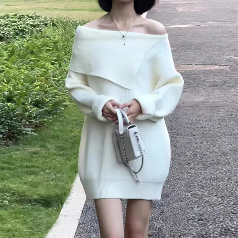 

Пуловеры длиной до колена, свитера с принтом собаки, джемперы, женские смешанные с капюшоном, повседневные базовые подростковые рукава-фонарики, чистый нерегулярный подол