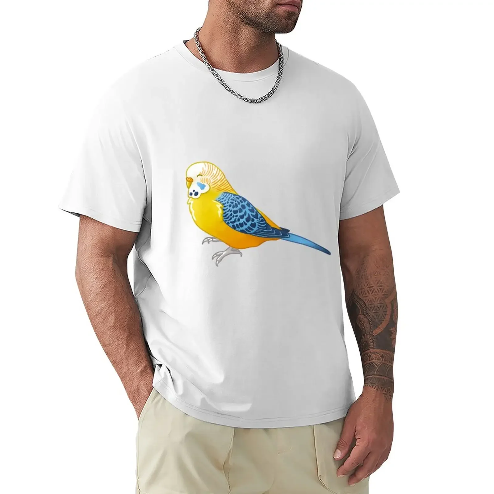 Aroace Pride Budgie T-Shirt vintage graphics mens t shirts casual stylish