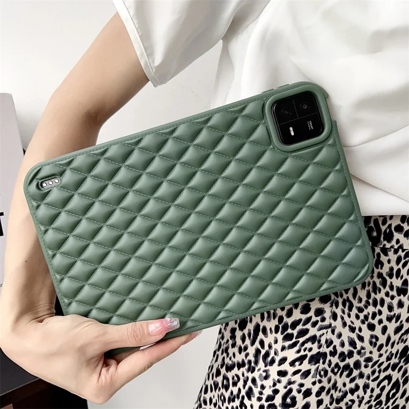 Luxury Rhombus Pattern Case For Funda Xiaomi Pad 6 11 inch Case For mi pad 5 6 Pro Case Redmi SE 2023 Slim Soft Cover Fashion