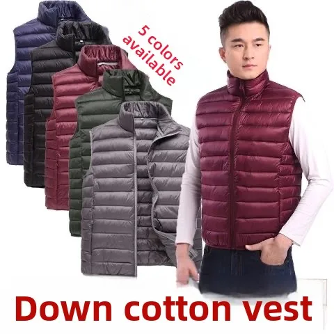 

Модный новый осенне-зимний мужской пуховый хлопковый жилет, легкий свободный теплый пуховик для молодежи, верхняя одежда большого размера Jaet
