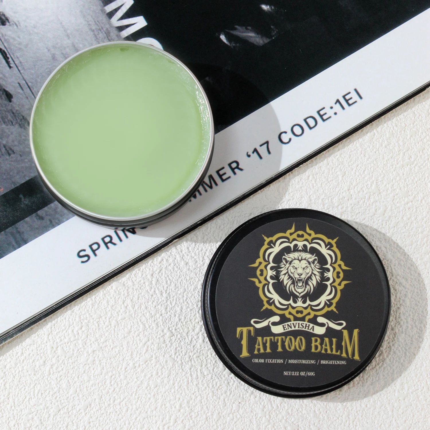 ENVISHA Tattoo-Hautpflege-Balsam-Creme, feuchtigkeitsspendend, nährend nach dem Tätowieren, hellt dauerhafte Farbfixierung auf, nicht reizend – Detail 13
