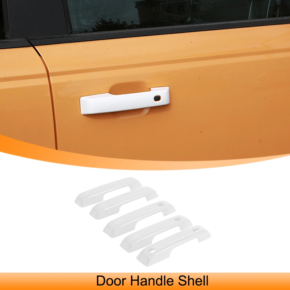 Car Door Handle Shell Decoration Cover Trim Stickers for Ford Bronco 2021 2022 2023 2024 2/4 Doors Exterior Accessories Moulding