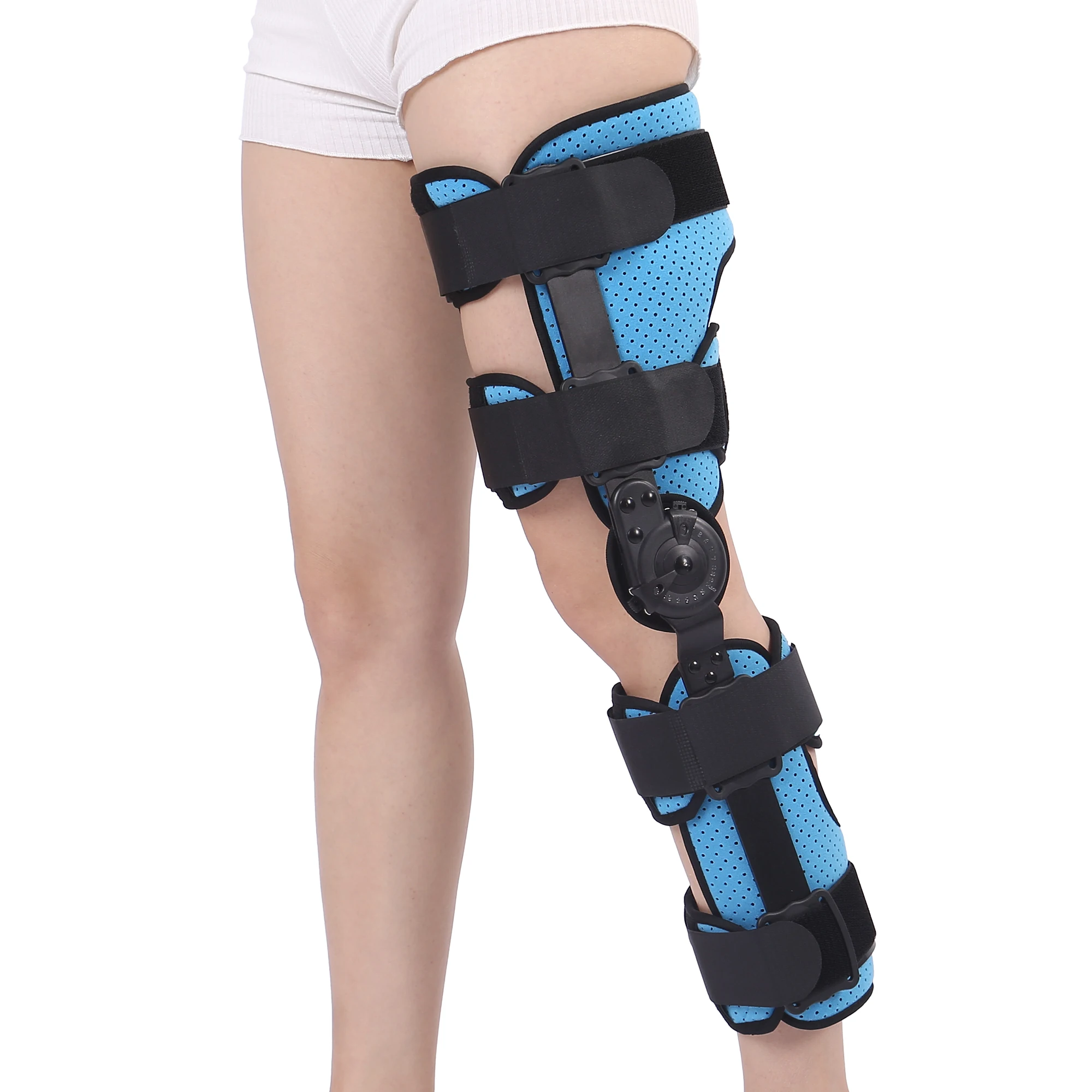 Adjustable knee joint fixation support rehabilitation stand patellar protective belt support lower limb splint