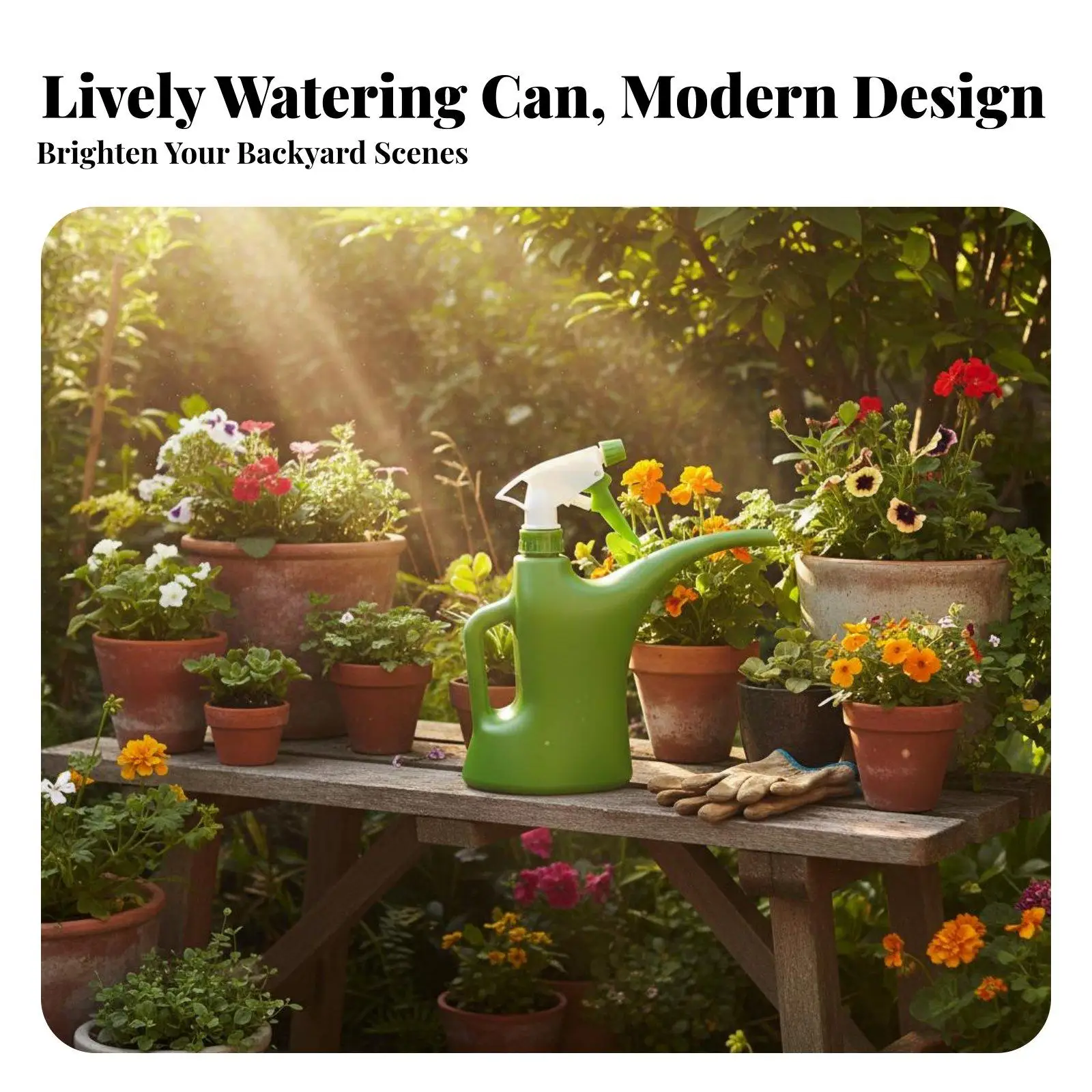2-in-1 Watering Can Sprayer Versatile 900ml Garden Water Pot Two-Fold Use Plant Waterer for Enthusiasts, Balcony, Patio, Office