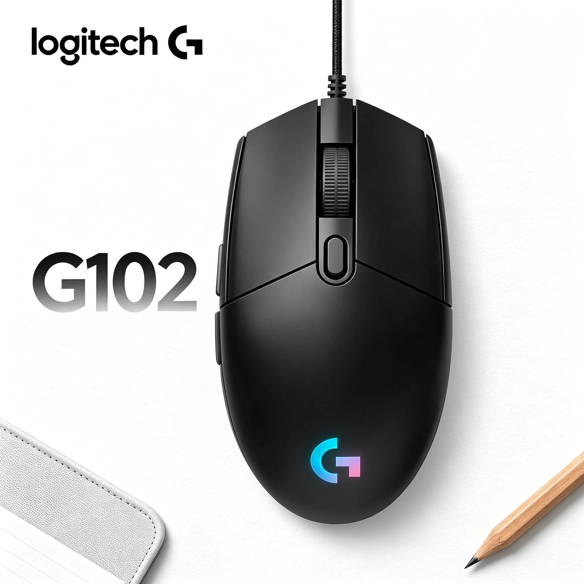 Logitech G102 RGB Wired Mouse High Definition Optical Sensor For Valorant CS2 PUBG Shooting Game And Business Office Use