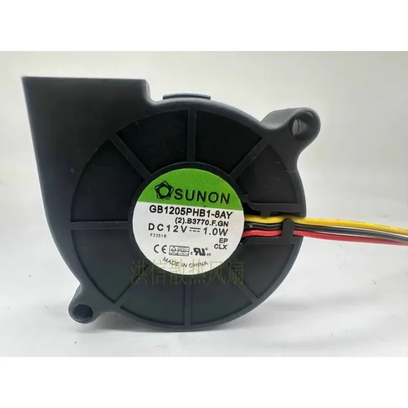 Original NEW Fan for SUNON GB1205PHB1-8AY 12V 1.0W 3-wire Turbo Cooling Fan 5015 5cm 50*50*15MM