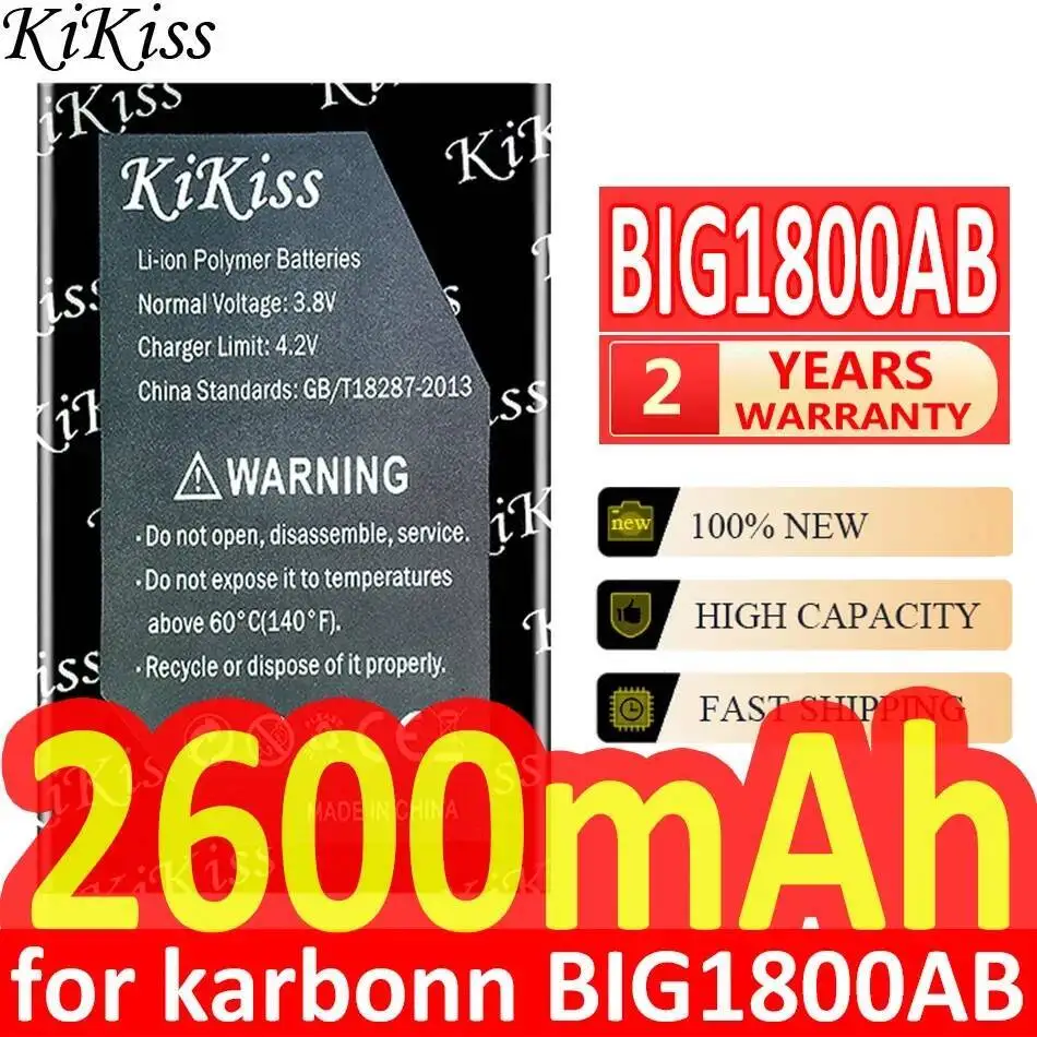 

Стабильный аккумулятор для мобильного телефона Karbonn BIG1800AB 2600 мАч