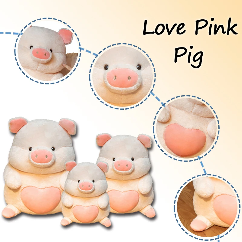 

Лидер продаж, 25-45 см, розовая любовь, свинья, мягкие игрушки, мягкие куклы, подушка для сна, кавайный домашний декор, рождественские подарки для детей