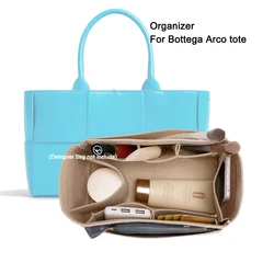 Para Bottega Arco Sacola Organizer Insert, Bolsa de Feltro Liner,Cosmetic Storage Bag Inner Purse,Travel Pouch Shaper Protecter