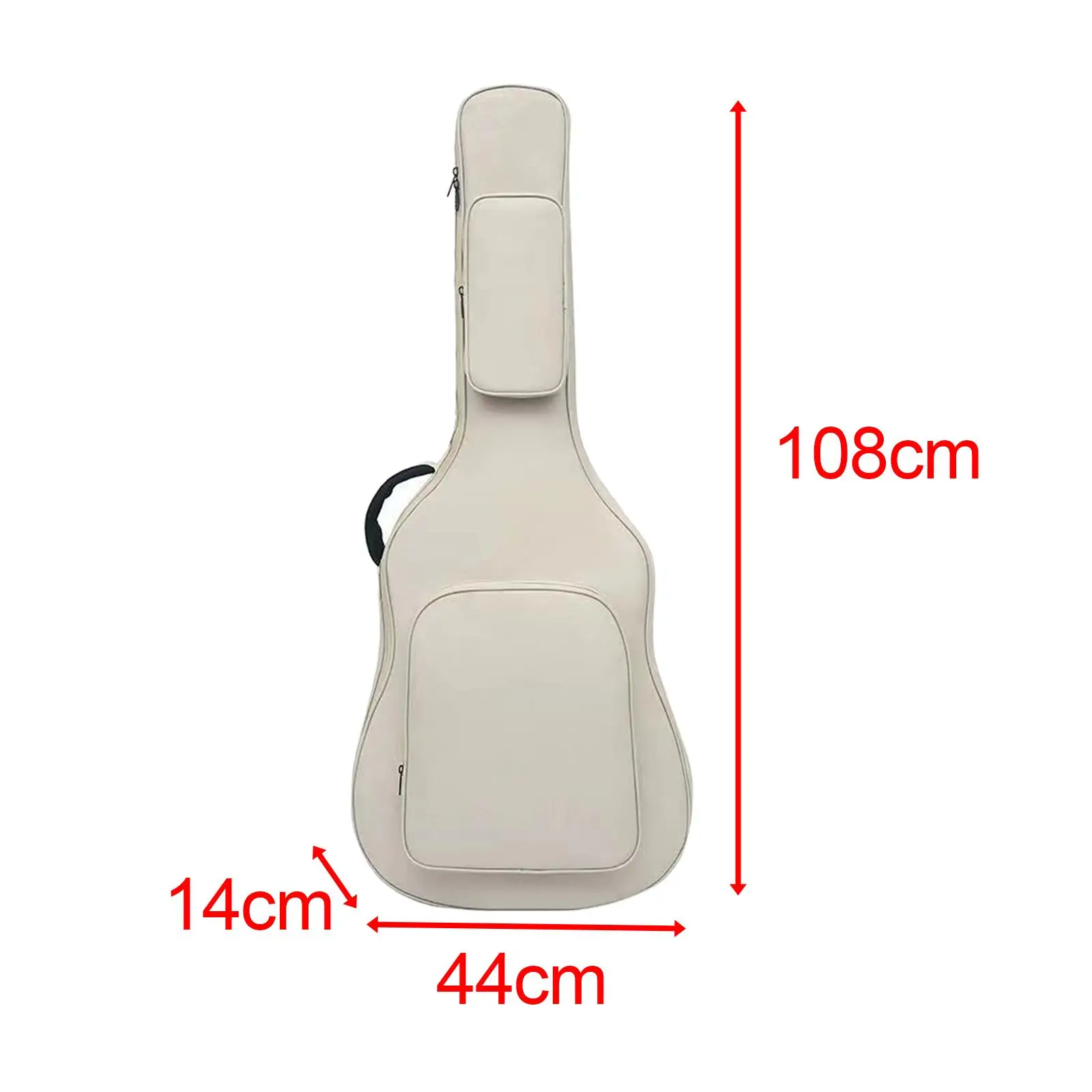 Bolsa de guitarra acústica con bolsillos, correa de hombro ajustable para bajo, 41 pulgadas