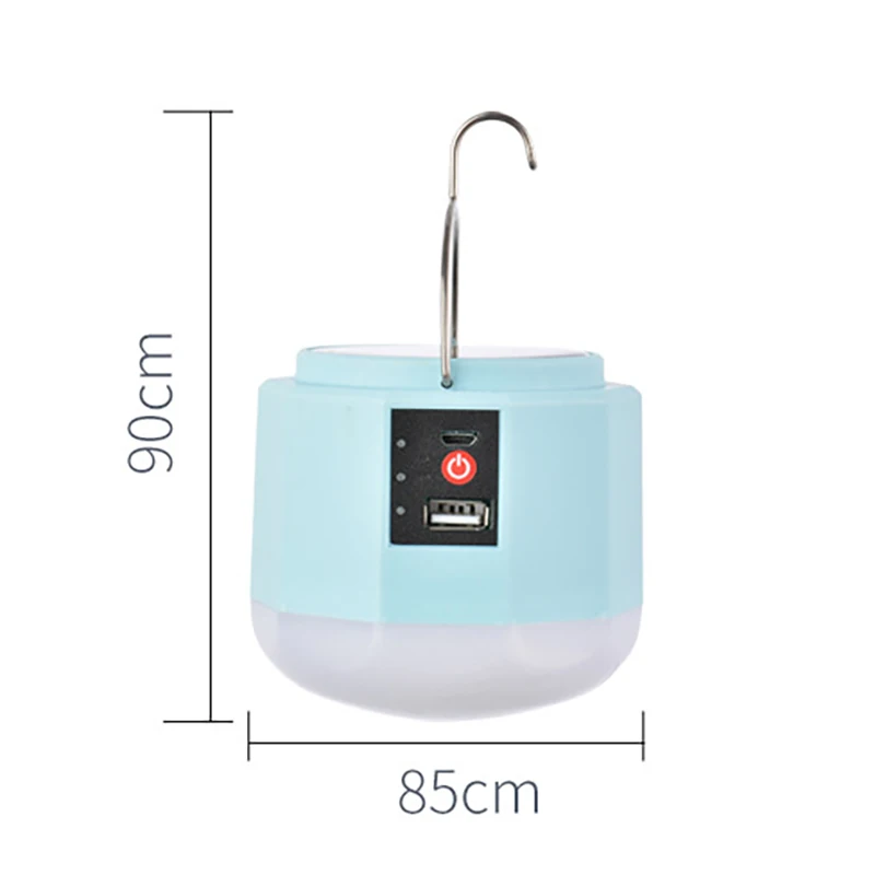 Solar Camping Tent Lamp, Hanging Light, Fishing, Potable, Emergency Night Light, Dimming, Outdoor, Waterproof, USB Lantern,1PC