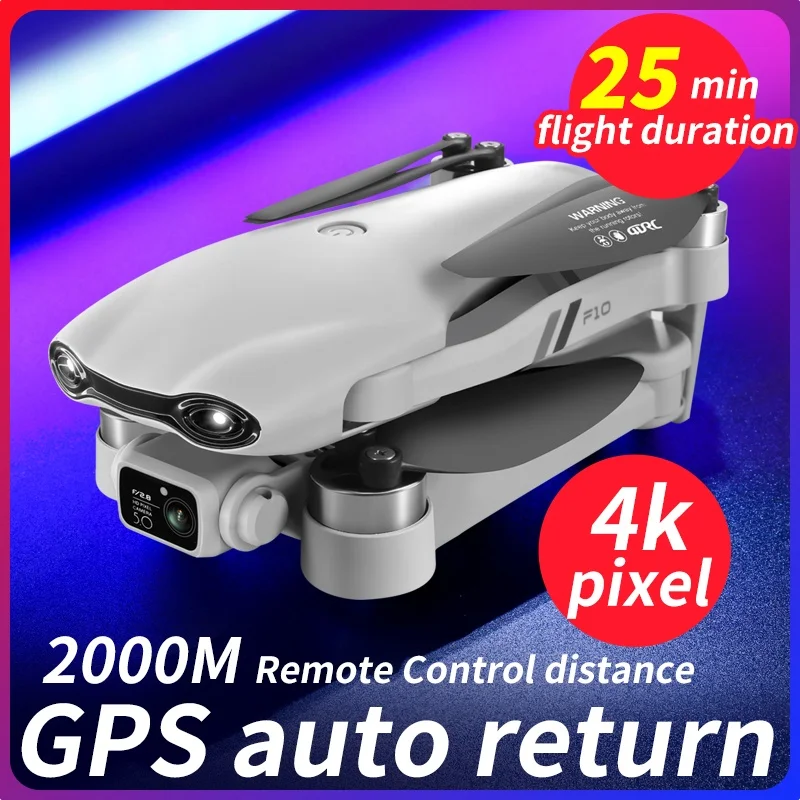 

F10 Drone GPS 4K HD Dual Camera Wide-Angle 5G WIFI Fpv Quadcopter Brushless Motor Foldable Obstacle Avoidance Aerial UAV