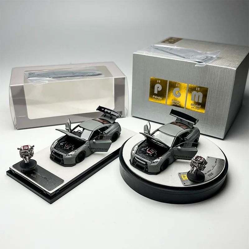 PGM 1:64 GTR R35 Wide-body Alloy Car Model Classics Adult Souvenir Gift Static Display