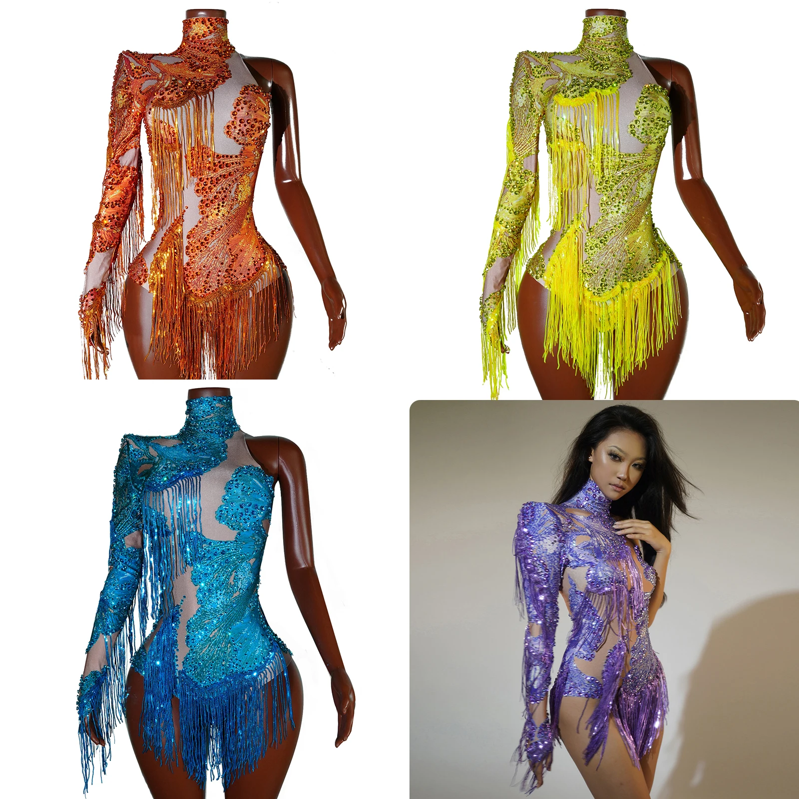 جديد إمرأة ارتداءها مثير ليوبارد الترتر شرابات عالية طوق Bodycon فريق أداء القطب الرقص سحب الملكة الزي المغني المرحلة