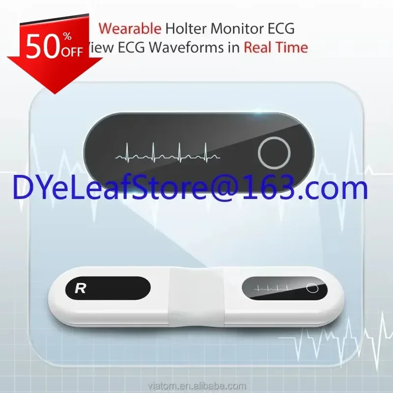 24/72 Hour Portable Holter Ecg Patch Ecg Holter Monitor Wireless Ecg Electrodes Heart Rate Monitor ER1-LW Single-Lead