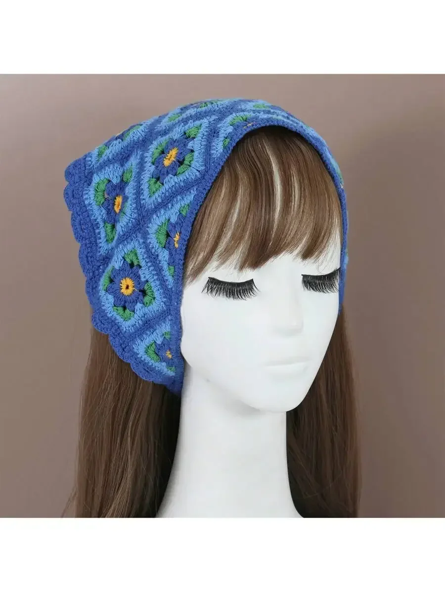 

Vintage Boho Crochet Flower Headband For Women Summer Beach Hair Accessory